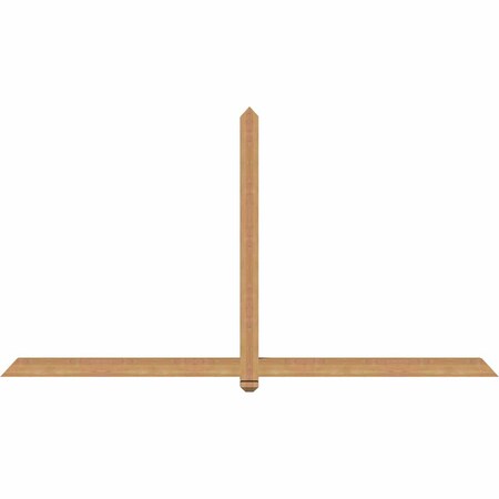 Ekena Millwork Eugene Smooth Timber Gable Bracket, Western Red Cedar, 96"W x 52"H x 3 1/2"D x 3 1/2"F, 13/12 Pitch GBW096X52X0404EUG00SWR